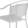 image:imageFlash Furniture Oia Commercial Grade 5 Pack Coral IndoorOutdoor Steel Patio Arm Chair with Round BackWhite