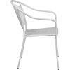 image:imageFlash Furniture Oia Commercial Grade 5 Pack Coral IndoorOutdoor Steel Patio Arm Chair with Round BackWhite