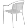 image:imageFlash Furniture Oia Commercial Grade 5 Pack Coral IndoorOutdoor Steel Patio Arm Chair with Round BackWhite