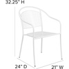 image:imageFlash Furniture Oia Commercial Grade 5 Pack Coral IndoorOutdoor Steel Patio Arm Chair with Round BackWhite