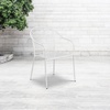 image:imageFlash Furniture Oia Commercial Grade 5 Pack Coral IndoorOutdoor Steel Patio Arm Chair with Round BackWhite