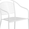 image:imageFlash Furniture Oia Commercial Grade 5 Pack Coral IndoorOutdoor Steel Patio Arm Chair with Round BackWhite