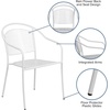 image:imageFlash Furniture Oia Commercial Grade 5 Pack Coral IndoorOutdoor Steel Patio Arm Chair with Round BackWhite