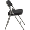 image:imageFlash Furniture Pack of 4 HERCULES Series Premium Curved Triple Braced amp Double Hinged Black PinDot Fabric Metal Folding ChairBlack