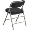 image:imageFlash Furniture Pack of 4 HERCULES Series Premium Curved Triple Braced amp Double Hinged Black PinDot Fabric Metal Folding ChairBlack