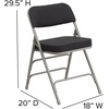 image:imageFlash Furniture Pack of 4 HERCULES Series Premium Curved Triple Braced amp Double Hinged Black PinDot Fabric Metal Folding ChairBlack