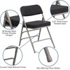 image:imageFlash Furniture Pack of 4 HERCULES Series Premium Curved Triple Braced amp Double Hinged Black PinDot Fabric Metal Folding ChairBlack
