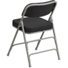 image:imageFlash Furniture Pack of 4 HERCULES Series Premium Curved Triple Braced amp Double Hinged Black PinDot Fabric Metal Folding ChairBlack