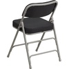 image:imageFlash Furniture Pack of 4 HERCULES Series Premium Curved Triple Braced amp Double Hinged Black PinDot Fabric Metal Folding ChairBlack