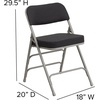 image:imageFlash Furniture Pack of 4 HERCULES Series Premium Curved Triple Braced amp Double Hinged Black PinDot Fabric Metal Folding ChairBlack