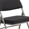 image:imageFlash Furniture Pack of 4 HERCULES Series Premium Curved Triple Braced amp Double Hinged Black PinDot Fabric Metal Folding ChairBlack