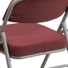 image:imageFlash Furniture Pack of 4 HERCULES Series Premium Curved Triple Braced amp Double Hinged Black PinDot Fabric Metal Folding ChairBurgundy