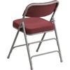 image:imageFlash Furniture Pack of 4 HERCULES Series Premium Curved Triple Braced amp Double Hinged Black PinDot Fabric Metal Folding ChairBurgundy