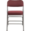 image:imageFlash Furniture Pack of 4 HERCULES Series Premium Curved Triple Braced amp Double Hinged Black PinDot Fabric Metal Folding ChairBurgundy