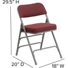 image:imageFlash Furniture Pack of 4 HERCULES Series Premium Curved Triple Braced amp Double Hinged Black PinDot Fabric Metal Folding ChairBurgundy