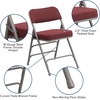 image:imageFlash Furniture Pack of 4 HERCULES Series Premium Curved Triple Braced amp Double Hinged Black PinDot Fabric Metal Folding ChairBurgundy