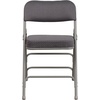 image:imageFlash Furniture Pack of 4 HERCULES Series Premium Curved Triple Braced amp Double Hinged Black PinDot Fabric Metal Folding ChairGrey