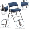 image:imageFlash Furniture Pack of 4 HERCULES Series Premium Curved Triple Braced amp Double Hinged Black PinDot Fabric Metal Folding ChairNavy