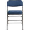 image:imageFlash Furniture Pack of 4 HERCULES Series Premium Curved Triple Braced amp Double Hinged Black PinDot Fabric Metal Folding ChairNavy