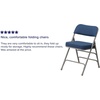 image:imageFlash Furniture Pack of 4 HERCULES Series Premium Curved Triple Braced amp Double Hinged Black PinDot Fabric Metal Folding ChairNavy