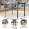 image:imageFlash Furniture Paige 24x24 Kids Folding Table with Locking Legs Commercial Grade Table Recommended for Ages 24 in Granite GrayGranite Gray