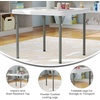 image:imageFlash Furniture Paige 24x24 Kids Folding Table with Locking Legs Commercial Grade Table Recommended for Ages 24 in Granite GrayGranite White