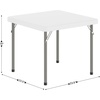 image:imageFlash Furniture Paige 24x24 Kids Folding Table with Locking Legs Commercial Grade Table Recommended for Ages 24 in Granite GrayGranite White