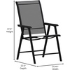 image:imageFlash Furniture Paladin Black Outdoor Folding Patio Sling Chair with Black Frame 2 PackBlack