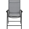 image:imageFlash Furniture Paladin Black Outdoor Folding Patio Sling Chair with Black Frame 2 PackGrey