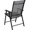 image:imageFlash Furniture Paladin Black Outdoor Folding Patio Sling Chair with Black Frame 2 PackGrey