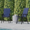 image:imageFlash Furniture Paladin Black Outdoor Folding Patio Sling Chair with Black Frame 2 PackNavy