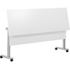 image:imageFlash Furniture Palmer Commercial Nesting Flip Training Table HeavyDuty Steel Frame and TLegs Modesty Panel 1 Thick Tabletop 72 x 24 Gray TopBlack FrameWhite TopGray Frame