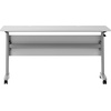 image:imageFlash Furniture Palmer Commercial Nesting Flip Training Table HeavyDuty Steel Frame and TLegs Modesty Panel 1 Thick Tabletop 72 x 24 Gray TopBlack FrameGray TopGray Frame