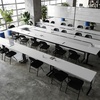 image:imageFlash Furniture Palmer Commercial Nesting Flip Training Table HeavyDuty Steel Frame and TLegs Modesty Panel 1 Thick Tabletop 72 x 24 Gray TopBlack FrameGray TopBlack Frame