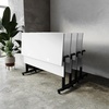 image:imageFlash Furniture Palmer Commercial Nesting Flip Training Table HeavyDuty Steel Frame and TLegs Modesty Panel 1 Thick Tabletop 72 x 24 Gray TopBlack FrameGray TopBlack Frame