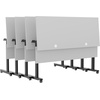 image:imageFlash Furniture Palmer Commercial Nesting Flip Training Table HeavyDuty Steel Frame and TLegs Modesty Panel 1 Thick Tabletop 72 x 24 Gray TopBlack FrameGray TopBlack Frame