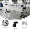 image:imageFlash Furniture Palmer Commercial Nesting Flip Training Table HeavyDuty Steel Frame and TLegs Modesty Panel 1 Thick Tabletop 72 x 24 Gray TopBlack FrameGray TopBlack Frame