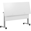 image:imageFlash Furniture Palmer Commercial Nesting Flip Training Table HeavyDuty Steel Frame and TLegs Modesty Panel 1 Thick Tabletop 72 x 24 Gray TopBlack FrameWhite TopGray Frame