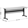 image:imageFlash Furniture Palmer Commercial Nesting Flip Training Table HeavyDuty Steel Frame and TLegs Modesty Panel 1 Thick Tabletop 72 x 24 Gray TopBlack FrameGray TopBlack Frame
