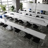 image:imageFlash Furniture Palmer Commercial Nesting Flip Training Table HeavyDuty Steel Frame and TLegs Modesty Panel 1 Thick Tabletop 72 x 24 Gray TopBlack FrameGray TopGray Frame