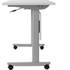 image:imageFlash Furniture Palmer Commercial Nesting Flip Training Table HeavyDuty Steel Frame and TLegs Modesty Panel 1 Thick Tabletop 72 x 24 Gray TopBlack FrameGray TopGray Frame