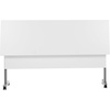 image:imageFlash Furniture Palmer Commercial Nesting Flip Training Table HeavyDuty Steel Frame and TLegs Modesty Panel 1 Thick Tabletop 72 x 24 Gray TopBlack FrameWhite TopGray Frame