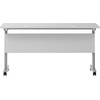 image:imageFlash Furniture Palmer Commercial Nesting Flip Training Table HeavyDuty Steel Frame and TLegs Modesty Panel 1 Thick Tabletop 72 x 24 Gray TopBlack FrameGray TopGray Frame
