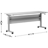 image:imageFlash Furniture Palmer Commercial Nesting Flip Training Table HeavyDuty Steel Frame and TLegs Modesty Panel 1 Thick Tabletop 72 x 24 Gray TopBlack FrameGray TopGray Frame