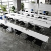 image:imageFlash Furniture Palmer Commercial Nesting Flip Training Table HeavyDuty Steel Frame and TLegs Modesty Panel 1 Thick Tabletop 72 x 24 Gray TopBlack FrameWhite TopGray Frame
