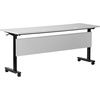 image:imageFlash Furniture Palmer Commercial Nesting Flip Training Table HeavyDuty Steel Frame and TLegs Modesty Panel 1 Thick Tabletop 72 x 24 Gray TopBlack FrameGray TopBlack Frame