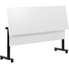 image:imageFlash Furniture Palmer Commercial Nesting Flip Training Table HeavyDuty Steel Frame and TLegs Modesty Panel 1 Thick Tabletop 72 x 24 Gray TopBlack FrameWhite TopBlack Frame