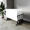 image:imageFlash Furniture Palmer Commercial Nesting Flip Training Table HeavyDuty Steel Frame and TLegs Modesty Panel 1 Thick Tabletop 72 x 24 Gray TopBlack FrameWhite TopBlack Frame