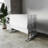 image:imageFlash Furniture Palmer Commercial Nesting Flip Training Table HeavyDuty Steel Frame and TLegs Modesty Panel 1 Thick Tabletop 72 x 24 Gray TopBlack FrameGray TopGray Frame