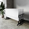image:imageFlash Furniture Palmer Commercial Nesting Flip Training Table HeavyDuty Steel Frame and TLegs Modesty Panel 1 Thick Tabletop 72 x 24 Gray TopBlack FrameGray TopBlack Frame